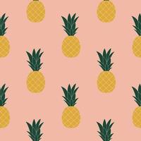 Pineapple Seamless Pattern Background. Vector Illustration