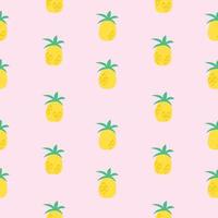 Pineapple seamless pattern background. Vector Illustration