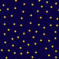 Night Star Sky Seamless Pattern Background Vector Illustration