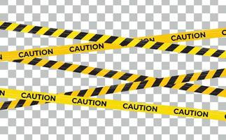 Caution Warning lines, Danger signs isolated vector