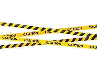 Caution Warning lines, Danger signs isolated