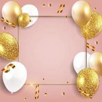 Holiday Background with Balloons. Vector Illustration