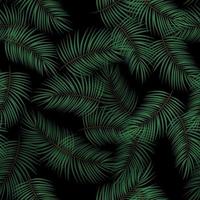 Palm Leaves Seamless Pattern Background. Vector Illustration