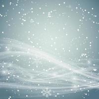 Winter decorative background template with snow, snowflakes vector