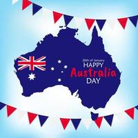 26 January Happy Australia Day. Vector Illustration