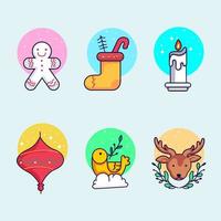 Christmas Elements Icon Set vector