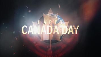 Happy Canada Day Cinematic Greeting Title Background Concept.
