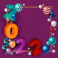 New Year 2022 Background vector