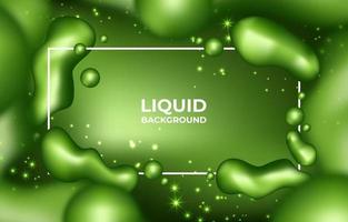 Abstract Green Liquid Background vector