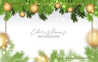 Christmas Tree Frames with Golden Balls vector