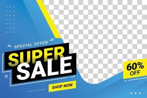 Banner sale template design promotion vector