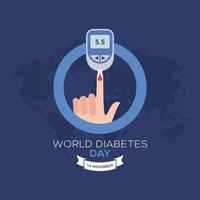 World diabetes day banner celebration 14 november awareness month