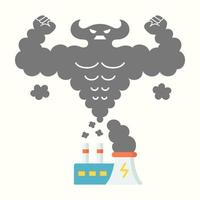 Greenhouse Gas Emissions Vector Illustration