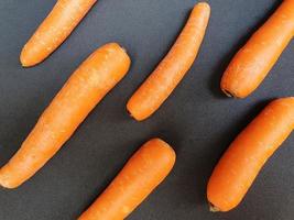 Carrot of natural origin to prepare vegetarian food photo