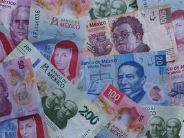 Economy and finance with mexican money photo