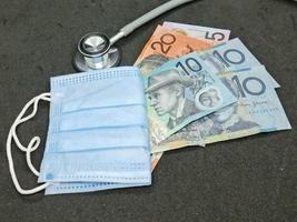 Investment in health care with australian money photo