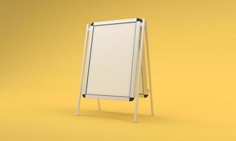 Empty Outdoor Advertising board A Stand Mockup Design photo