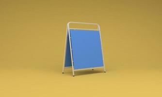 Empty Outdoor Advertising board A Stand Mockup Design photo