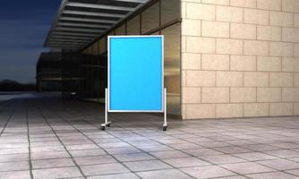 Empty Outdoor Advertising board A Stand Mockup Design photo