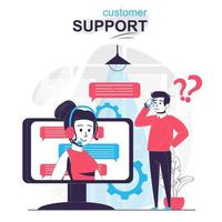 Customer support isolated cartoon concept. vector