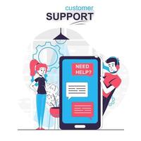 Customer support isolated cartoon concept. vector