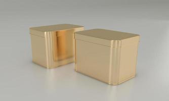 Golden Square Metal Food Tin Pack photo