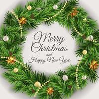Holiday New Year and Merry Christmas Background vector