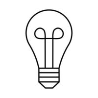 Simple Bulb Icon Isolated on White. Vector Illustration