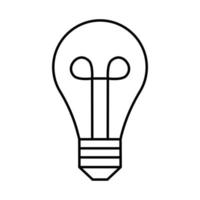 Simple Bulb Icon Isolated on White. Vector Illustration