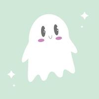 ilustración de halloween fantasma feliz con estrellas vector