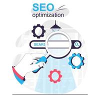 Seo optimization isolated cartoon concept. vector