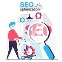 Seo optimization isolated cartoon concept. vector