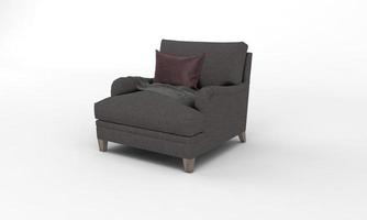 Single Sofa Chair side View furniture 3D Rendering photo