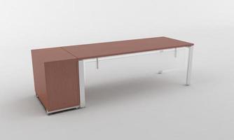 Office Table Disk Furniture 3D Rendering photo