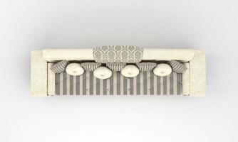 Sofa Top View furniture 3D Rendering photo