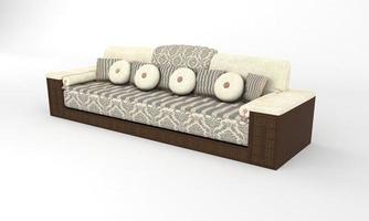 Sofa View furniture 3D Rendering photo