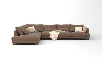 Sofa View furniture 3D Rendering photo