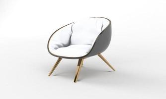 Single Sofa Chair side View furniture 3D Rendering photo
