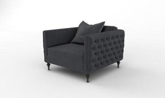 Single Sofa Chair side View furniture 3D Rendering photo