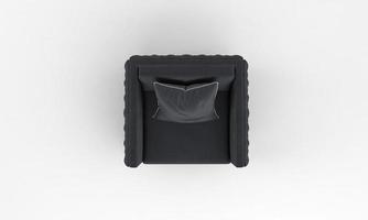 Single Sofa Chair Top View furniture 3D Rendering photo