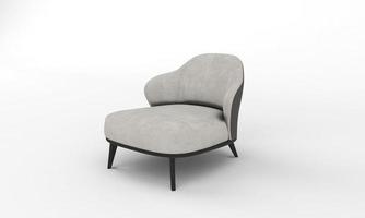 Single Sofa Chair side View furniture 3D Rendering photo