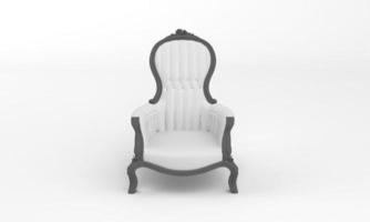 Single Sofa Chair front View furniture 3D Rendering photo