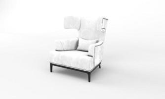 Single Sofa Chair side View furniture 3D Rendering photo