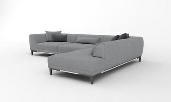 sofá vista muebles renderizado 3d