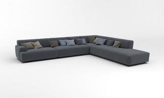 sofá vista lateral muebles representación 3d foto