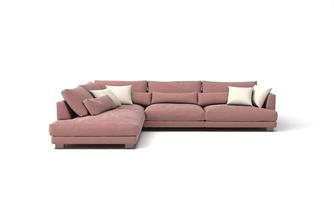 sofá vista muebles renderizado 3d