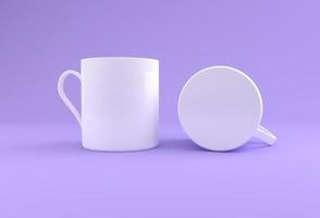 Realistic Mug Mockup 3D Rendered photo