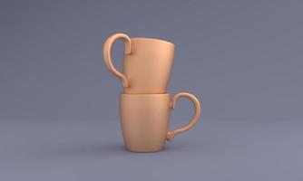 maqueta de taza realista renderizado en 3d foto