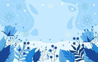 Winter Floral Background vector