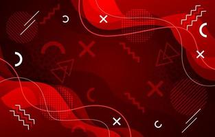 Red Wave Background vector